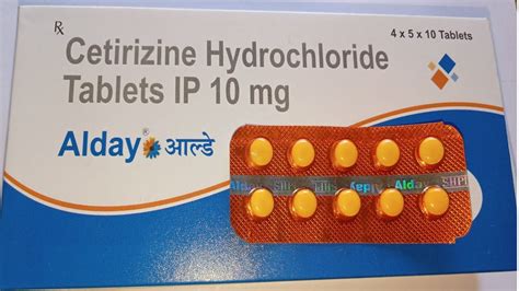 Alday Tablet Cetirizine Hydrochloride Indias 2nd Anti Allergic
