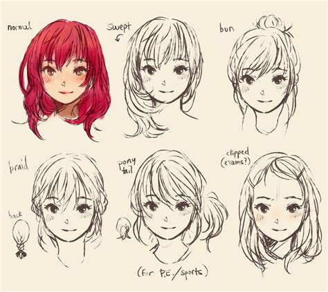 Cute Doodle Hair Style Manga 350735 How To