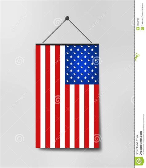 Maybe you would like to learn more about one of these? Vertical hanging US flag stock illustration. Illustration ...