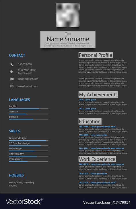 Blue resume background image : Background Design Resume Background Image