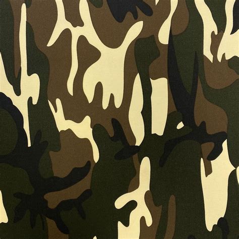 Woodland Camouflage Printed Fabric 100 Cotton 5658 Wide
