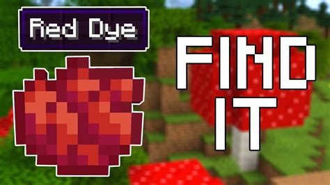 How To Find Red Dye In Minecraft All Versions Youtube