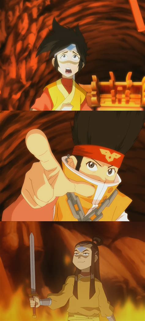 The reason why aang had a full head of hair at the start of book 3 is because he was unconscious for several weeks after azula electrocuted him in ba sing sei. I love that we got a taste of Aang with different hair ...