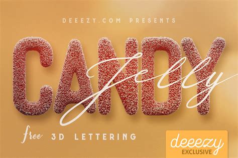 Free Sweets 3d Lettering Alphabet Chocolate Ice Candy Nuts Your