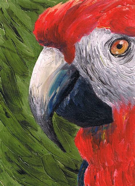 Messy Parrot Painting By Brandon Sharp