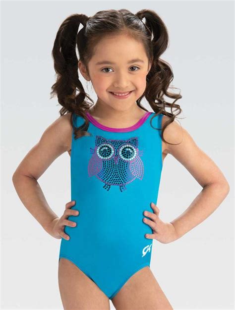 E3726 Owl Sparkle Gkids Leotard Gk Elite Sportswear Gymnastics Leotard