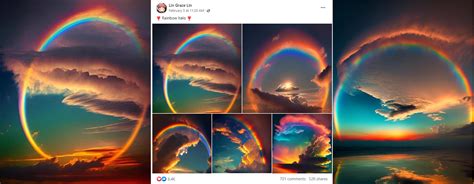 Fact Check Colorful Image Is Not A Real Photo Of A Complete Rainbow
