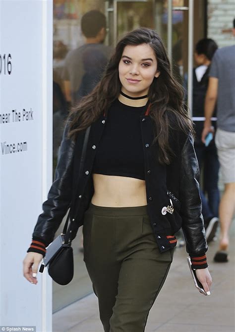 Hailee Steinfeld Flashes Her Mid Riff With Handsome Male Pal Daily