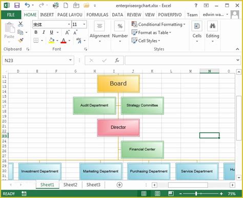 Organizational Chart Template Free Download Excel Of Create