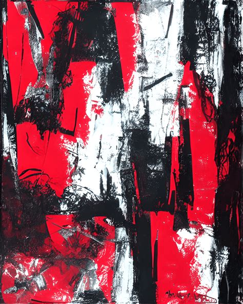 Black And Red Abstract Art · Creative Fabrica