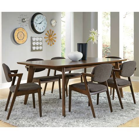 Ids online 7 pieces modern glass dining table set faxu leather with 6 chairs black. Infini Furnishings Frederik 7 Piece Dining Set & Reviews ...
