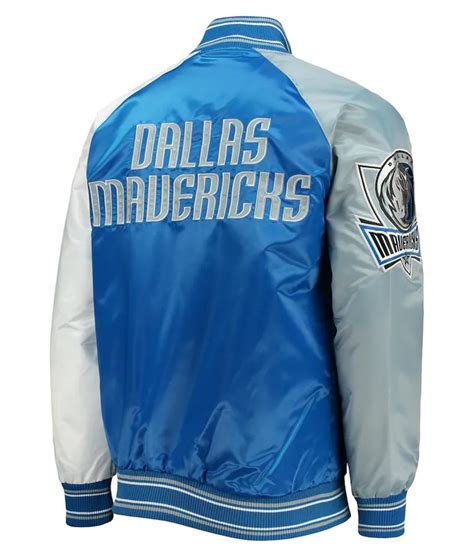 Starter Satin Varsity Bluegray Dallas Mavericks Reliever Jacket