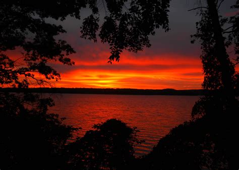 Sunset Over Green Lake Interlochen Michigan Beautiful Awesome Great