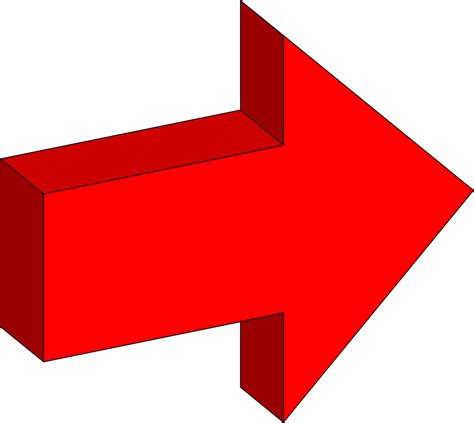 Arrow Red Free Stock Photo Illustration Of A Right Facing 3d Red