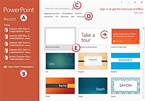 Presentation Gallery In Powerpoint 2016 For Windows