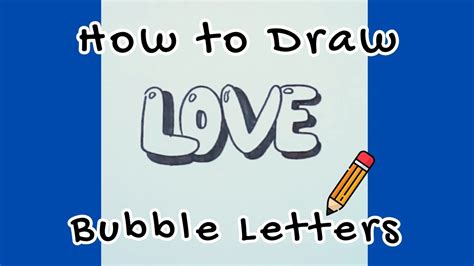 How To Draw Bubble Letter Youtube