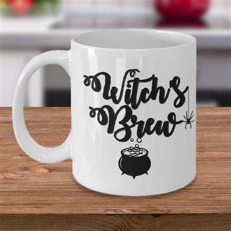 How cute is this witch please coffee mug?! Witches Brew Coffee Mug - Halloween Themed Witch Cauldron ...