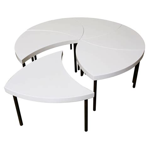 Commercial umbrellas, contract patio furniture, pool furniture Modernist Modular "Pinwheel" Coffee Table For Sale at 1stdibs