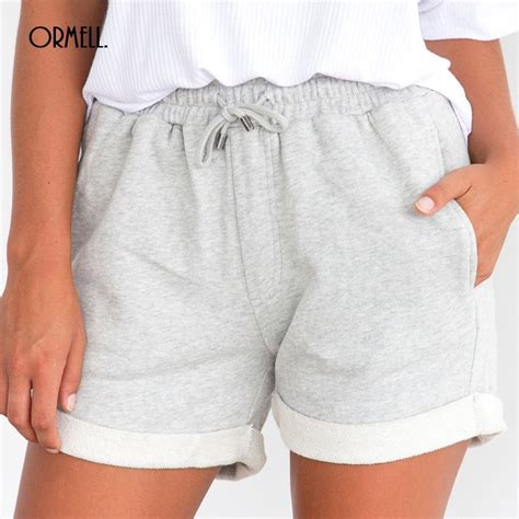 Ormell Summer Fashion Ladies Shorts Cotton Bandage Short Pants Women