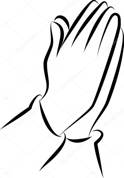 Drawing Of Praying Hands Stock Vector Image By ©prawny 64292561