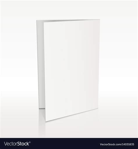Blank Folder White Leaflet 3d Mockup Royalty Free Vector