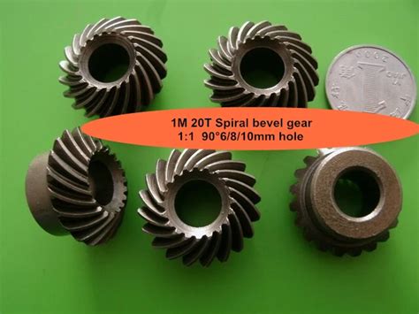 2pcs Steel 1m 20t Spiral Bevel Gear M1 Modulus 11 90 Degrees