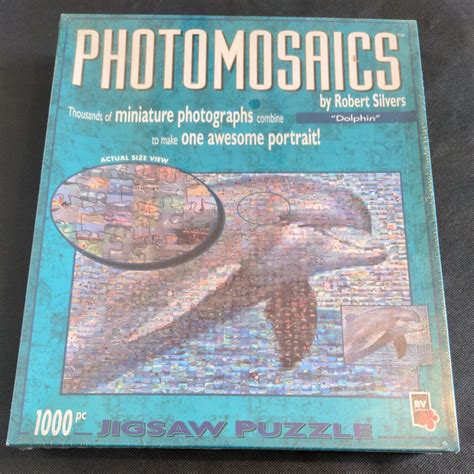 Dolphin Piece Puzzle Digital Photo Mosaic Photomosaic Art By Robert Silvers Ebay