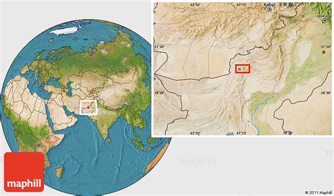 Satellite Location Map Of Quetta