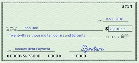 How To Write A Check With An Example B91
