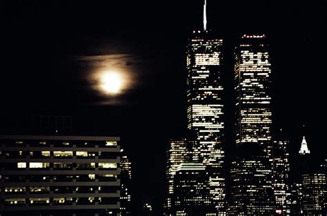 World Trade Center With Moon Photograph Twelve Photograph By Sean