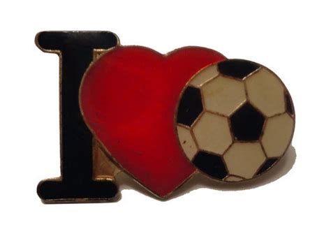 I Love Soccer Vintage Enamel Pin Lapel Badge Brooch T Fifa Etsy