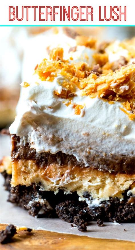 Pinterest when you're looking for a dessert recipe that will impress the masses you've found it with this delicious butterfinger chocolate and peanut butter lush. Butterfinger Lush | Butterfinger lush recipe, Dessert ...