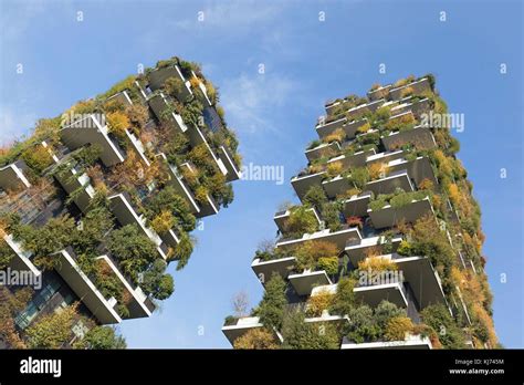 Milan Italy November 2017 Bosco Verticale Vertical Forest