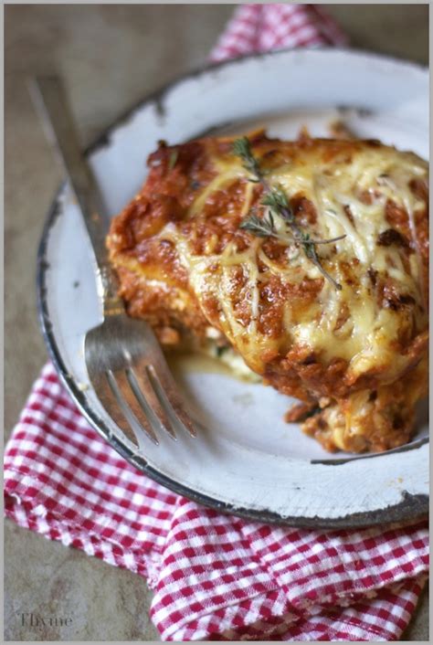 Thyme Weekend Homemade Lasagna With Italian Bechamel Sauce
