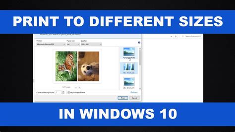How To Print Photos In Different Sizes In Windows 10 Youtube