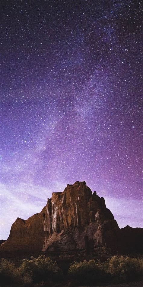 1366x768px 720p Free Download Rocks Milky Way Desert Purple Sky