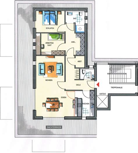 Es empfiehlt sich einen groben grundriss der terrasse zu zeichnen. Haus 1 - Wohnungstypen