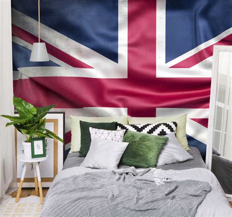 Union Jack Flag City Wall Mural Tenstickers