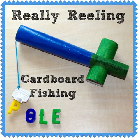 Learn how to make a fishing rod or pole and how to make a fishing reel for fishing. DIY Cardboard Fishing Pole for Kids - LalyMom