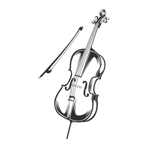 Retro Violin Vector Vintage Violin Illustration 14499223 Vector Art At