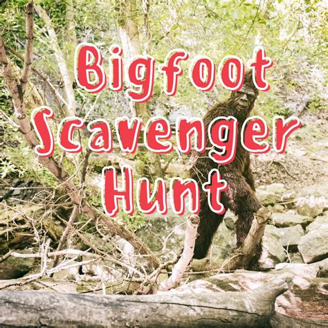 Bigfoot Scavenger Hunt Sasquatch Search Hunt For Bigfoot Etsy