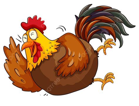 Chicken Funny Clipart Animal Vector Funny Clipart Animal Png And