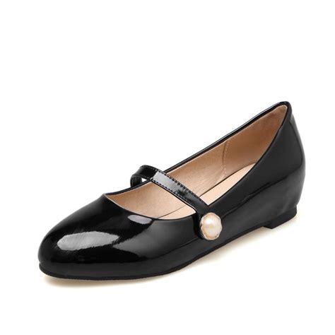 Patent Leather Women Mary Janes Flat Shoes 3403 Meetfun