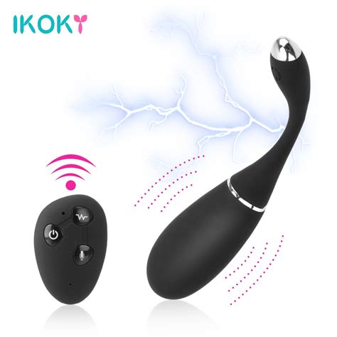 ikoky electric shock vibrator sex toy for women wireless remote vibrator clitoris stimulator