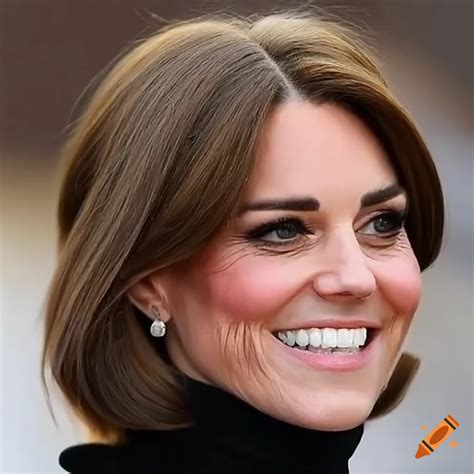 Kate Middleton With A Straight Bob Haircut