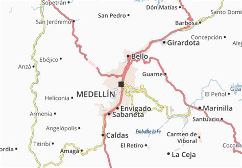 Mapa Michelin Medellín Plano Medellín Viamichelin