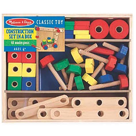 Melissa And Doug Classic Construction Building Set In A Box Educational