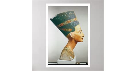Bust Of Queen Nefertiti Side View From The Studi Poster Zazzle