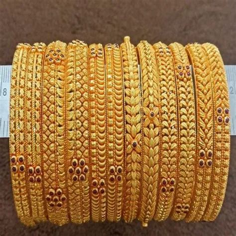 party wear 30gm antique gold bangles at rs 150000 pair in mysore id 13985607930