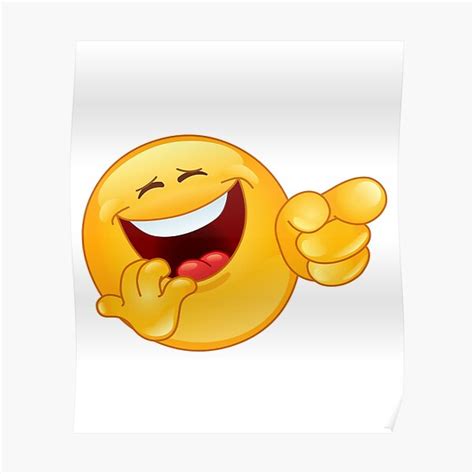 Pointing And Laughing Emoji Poster For Sale By Dusicap Redbubble